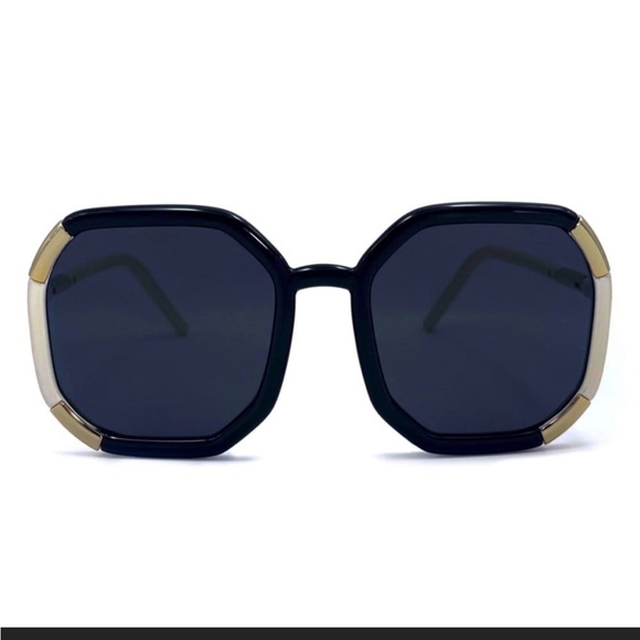 PRADA Black, Cream, Gold Sunglasses PR20SX 02F5S0 - Picture 12 of 12